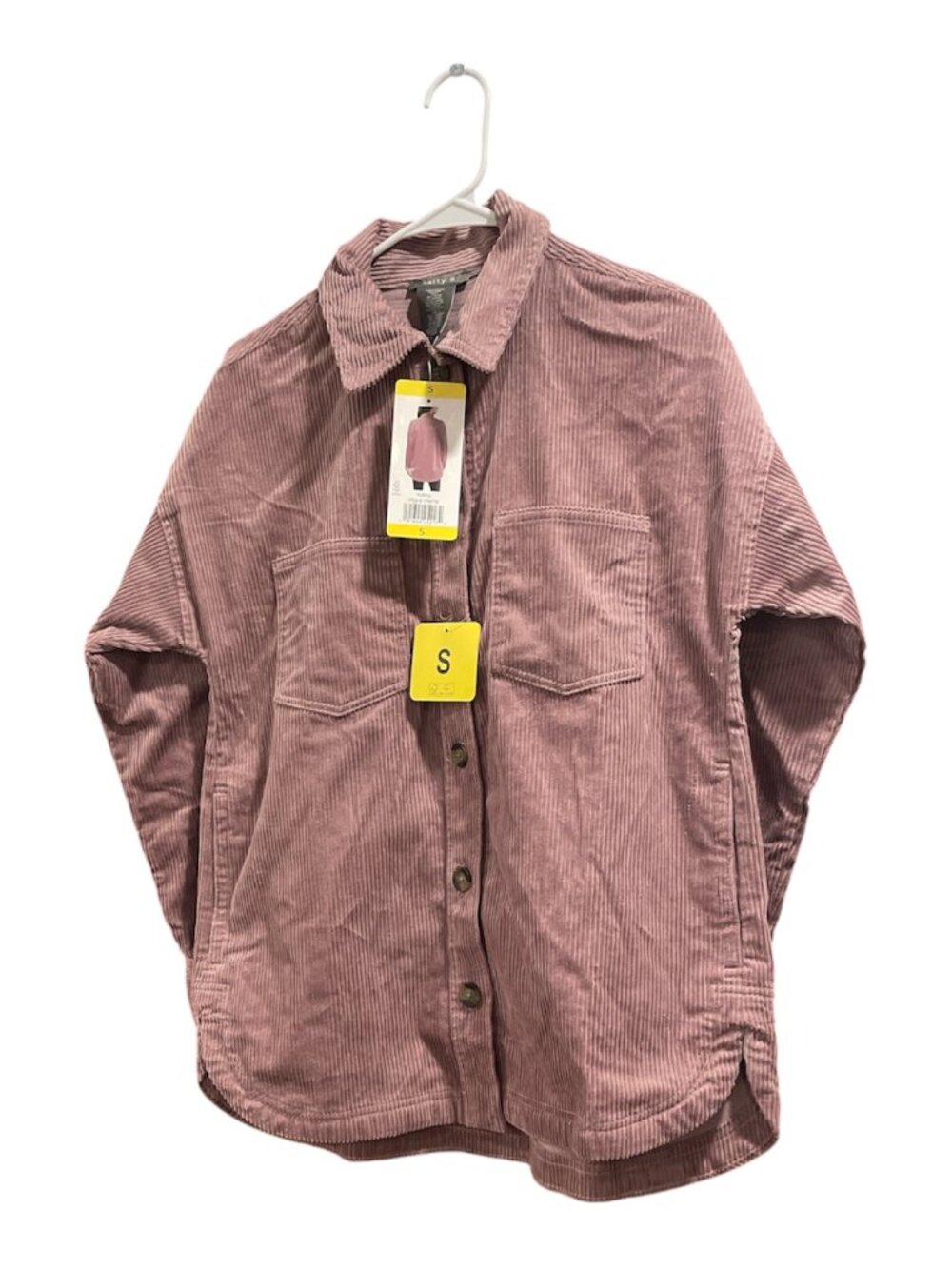 Women's Corduroy Shirt Jacket, Matty M, S, Purple, NWT